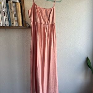 Elegant Pink Spaghetti Strap Dress